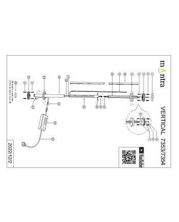 VERTICAL * PIE SALON LED NEGRO